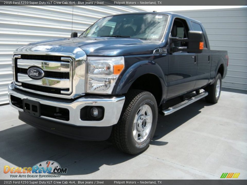 2015 Ford F250 Super Duty XLT Crew Cab 4x4 Blue Jeans / Steel Photo #7