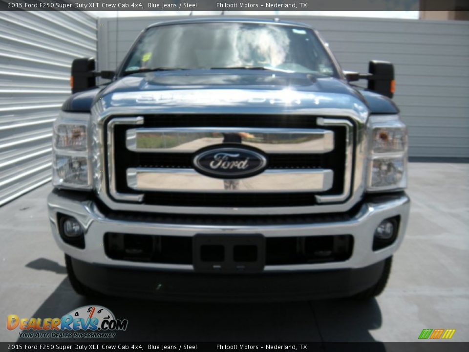 2015 Ford F250 Super Duty XLT Crew Cab 4x4 Blue Jeans / Steel Photo #8