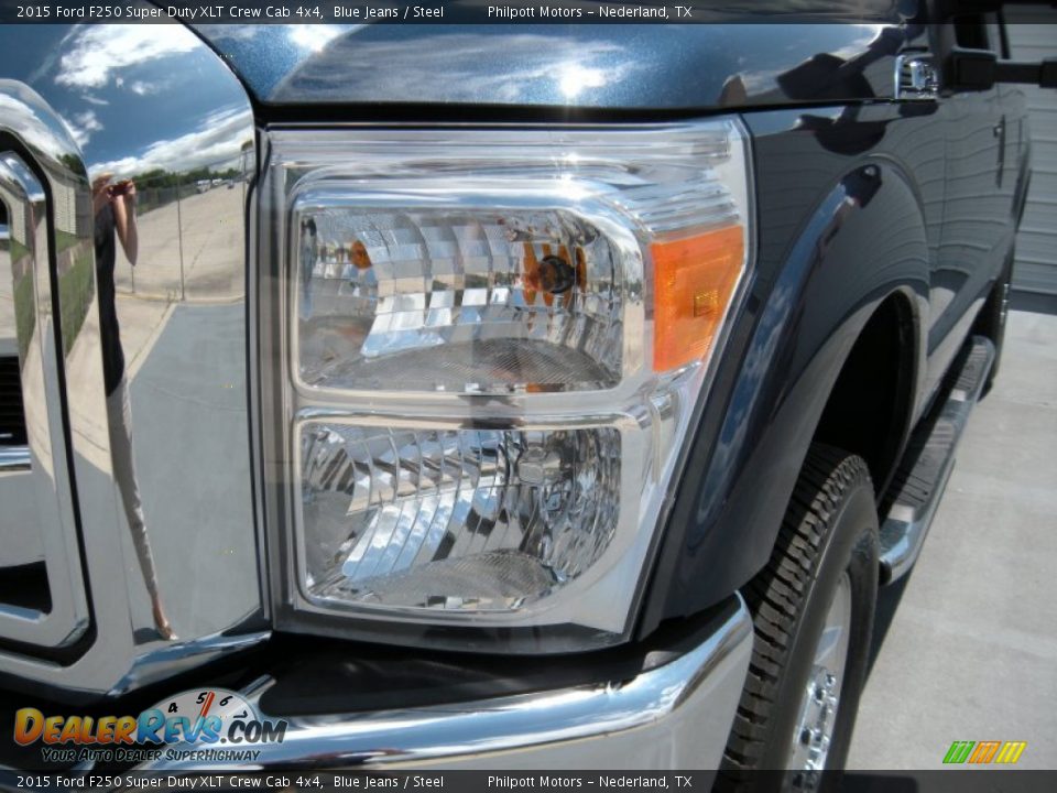 2015 Ford F250 Super Duty XLT Crew Cab 4x4 Blue Jeans / Steel Photo #9
