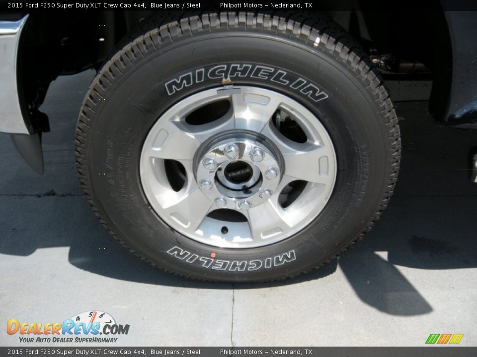 2015 Ford F250 Super Duty XLT Crew Cab 4x4 Blue Jeans / Steel Photo #11