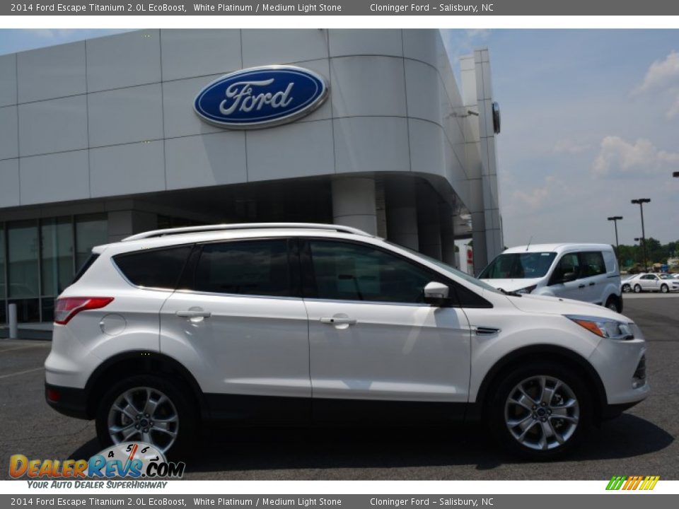 2014 Ford Escape Titanium 2.0L EcoBoost White Platinum / Medium Light Stone Photo #2
