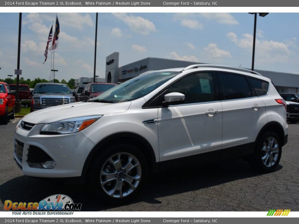 2014 Ford Escape Titanium 2.0L EcoBoost White Platinum / Medium Light Stone Photo #3