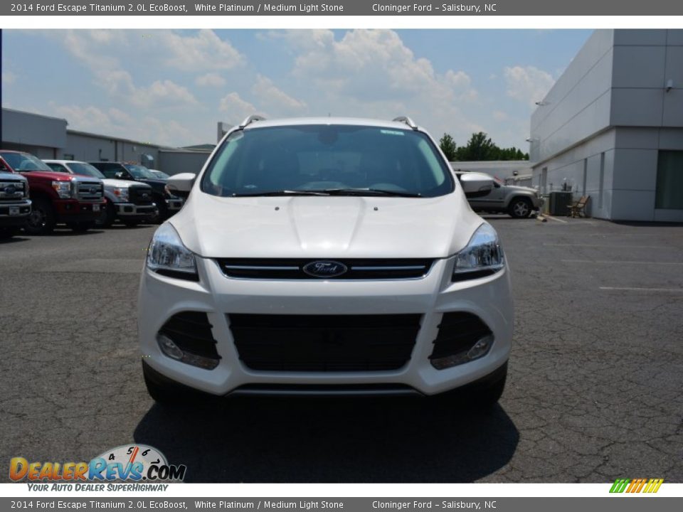 2014 Ford Escape Titanium 2.0L EcoBoost White Platinum / Medium Light Stone Photo #4