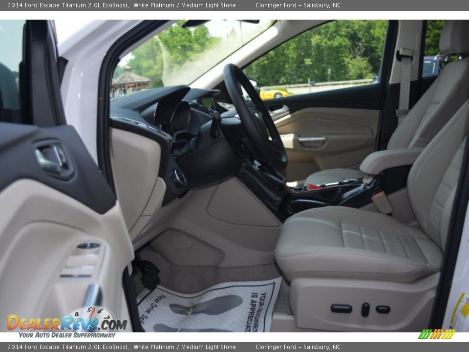 2014 Ford Escape Titanium 2.0L EcoBoost White Platinum / Medium Light Stone Photo #6
