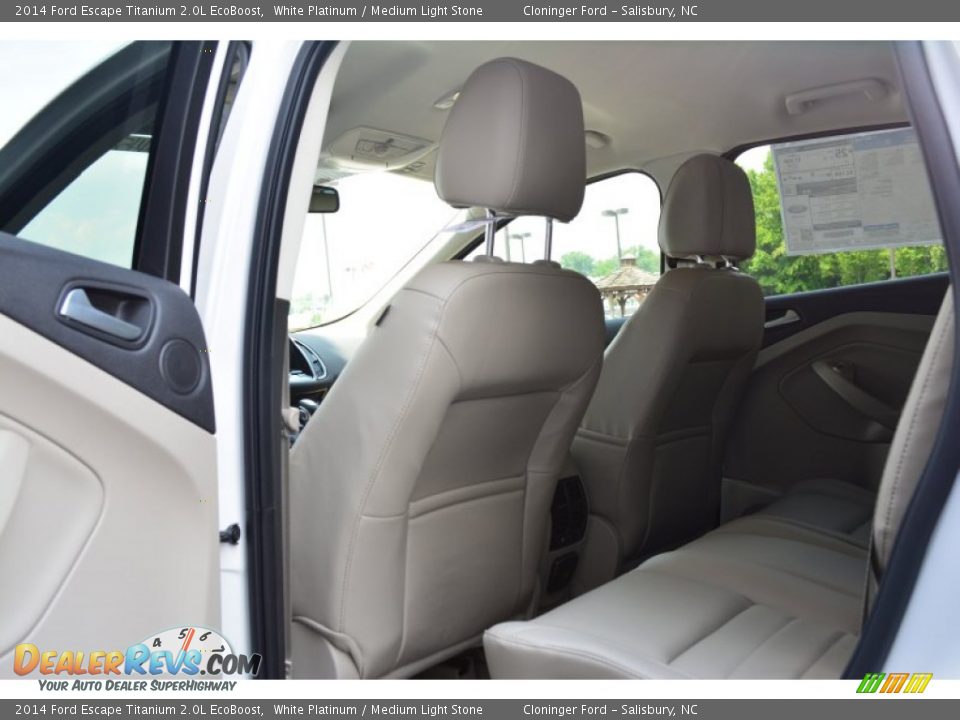 2014 Ford Escape Titanium 2.0L EcoBoost White Platinum / Medium Light Stone Photo #8