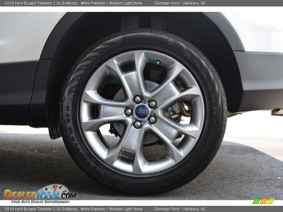2014 Ford Escape Titanium 2.0L EcoBoost White Platinum / Medium Light Stone Photo #11
