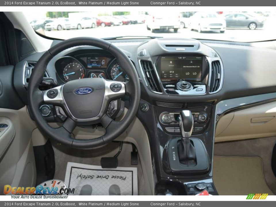 2014 Ford Escape Titanium 2.0L EcoBoost White Platinum / Medium Light Stone Photo #12