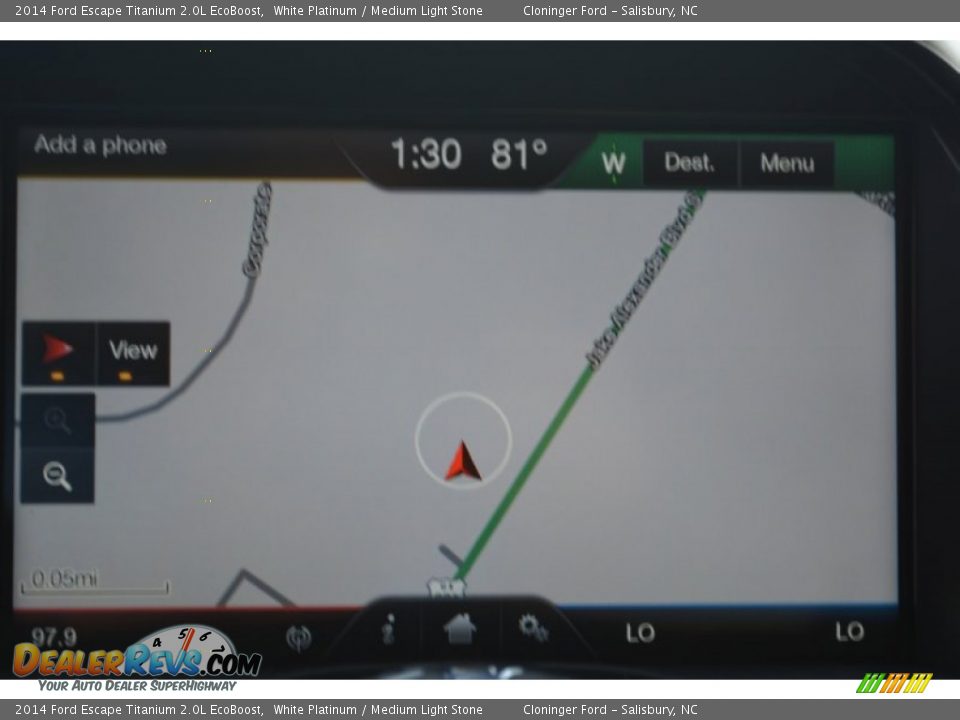 2014 Ford Escape Titanium 2.0L EcoBoost White Platinum / Medium Light Stone Photo #16