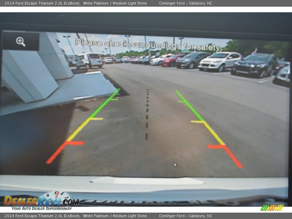2014 Ford Escape Titanium 2.0L EcoBoost White Platinum / Medium Light Stone Photo #17