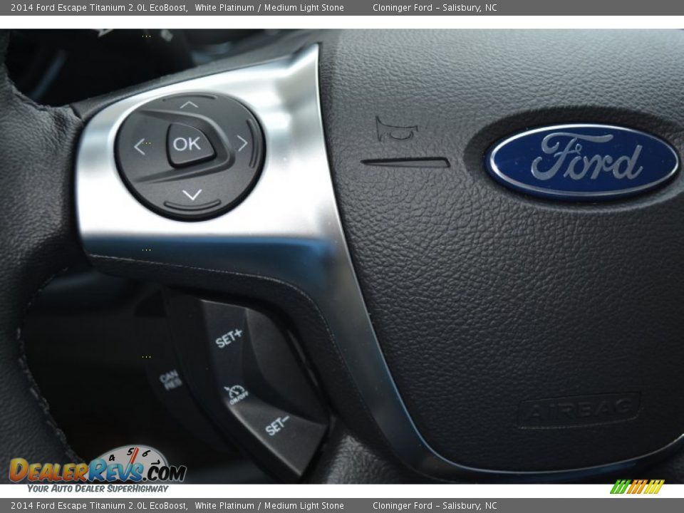 2014 Ford Escape Titanium 2.0L EcoBoost White Platinum / Medium Light Stone Photo #25