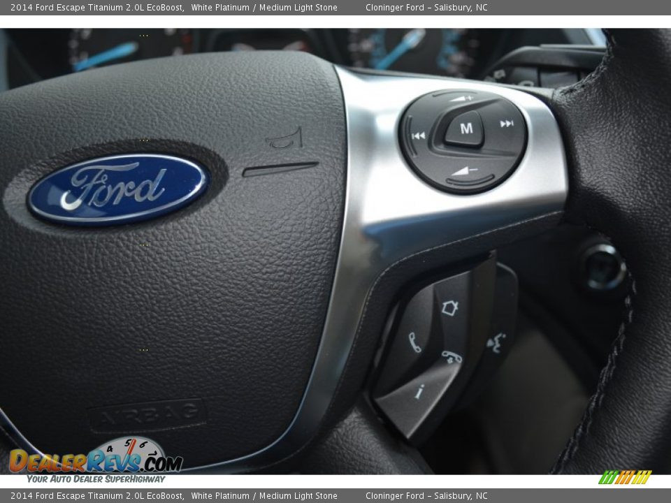 2014 Ford Escape Titanium 2.0L EcoBoost White Platinum / Medium Light Stone Photo #26
