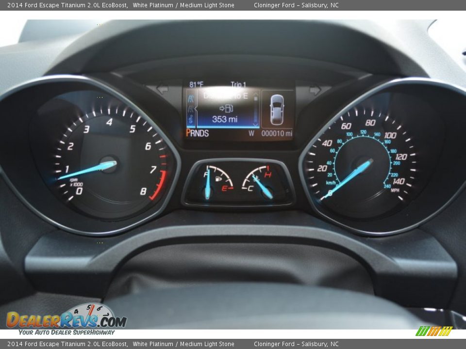 2014 Ford Escape Titanium 2.0L EcoBoost White Platinum / Medium Light Stone Photo #27