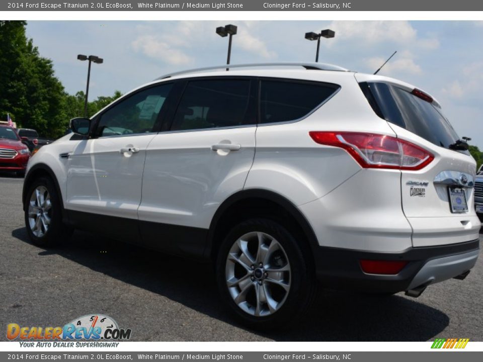 2014 Ford Escape Titanium 2.0L EcoBoost White Platinum / Medium Light Stone Photo #31