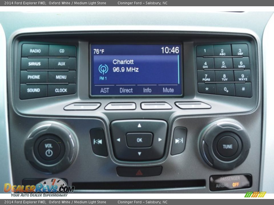 2014 Ford Explorer FWD Oxford White / Medium Light Stone Photo #13