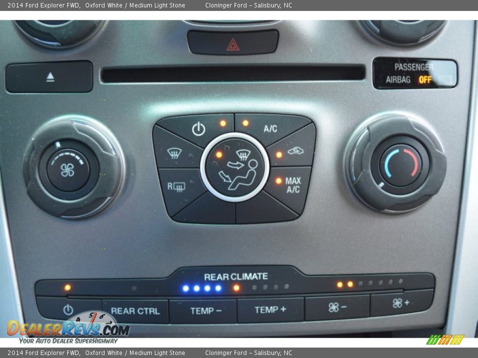 2014 Ford Explorer FWD Oxford White / Medium Light Stone Photo #14