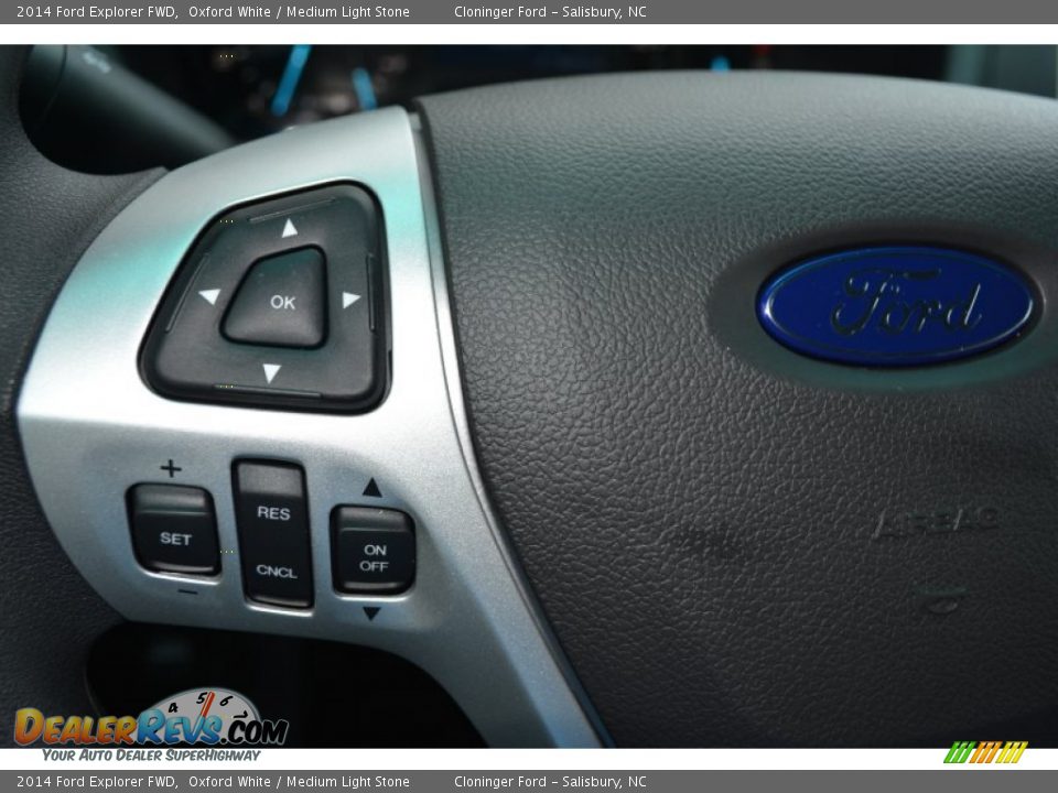2014 Ford Explorer FWD Oxford White / Medium Light Stone Photo #20