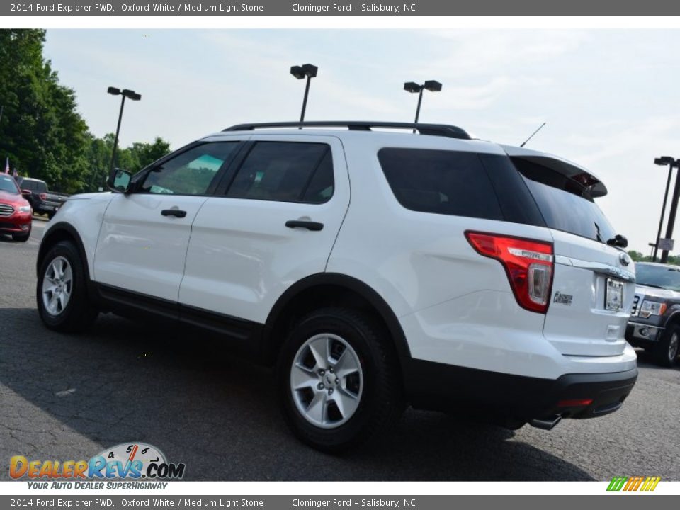 2014 Ford Explorer FWD Oxford White / Medium Light Stone Photo #25