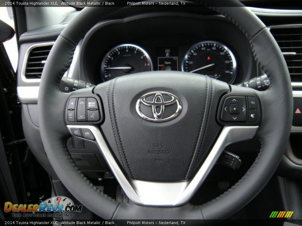 2014 Toyota Highlander XLE Attitude Black Metallic / Black Photo #36