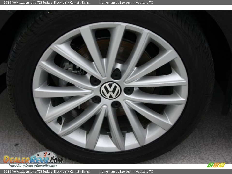 2013 Volkswagen Jetta TDI Sedan Black Uni / Cornsilk Beige Photo #4