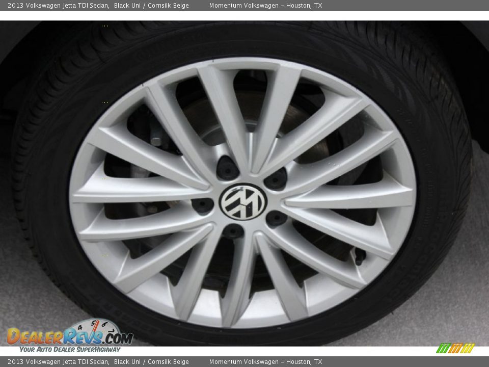 2013 Volkswagen Jetta TDI Sedan Black Uni / Cornsilk Beige Photo #5
