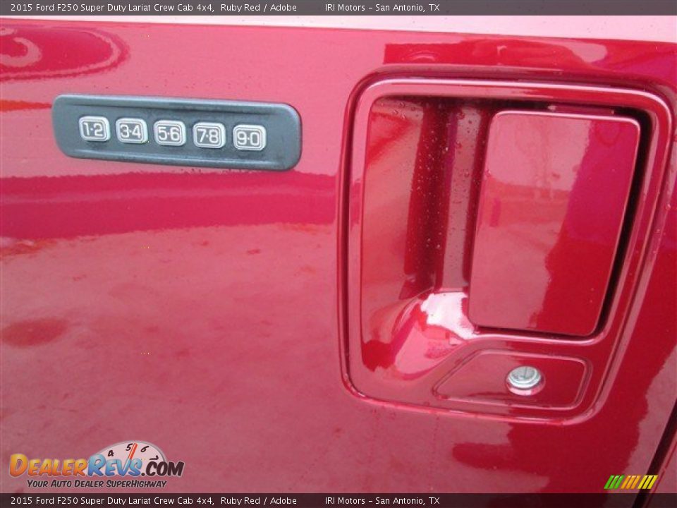 2015 Ford F250 Super Duty Lariat Crew Cab 4x4 Ruby Red / Adobe Photo #10