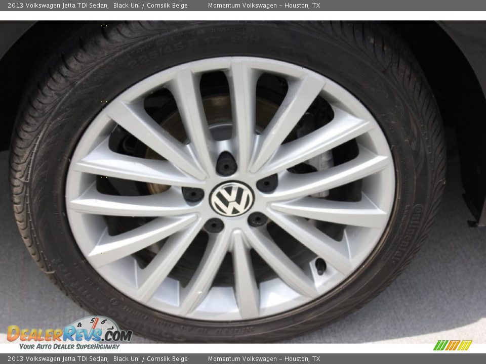 2013 Volkswagen Jetta TDI Sedan Black Uni / Cornsilk Beige Photo #10