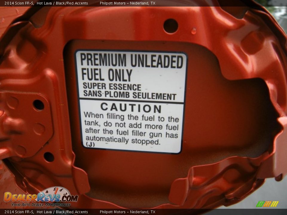 2014 Scion FR-S Hot Lava / Black/Red Accents Photo #18