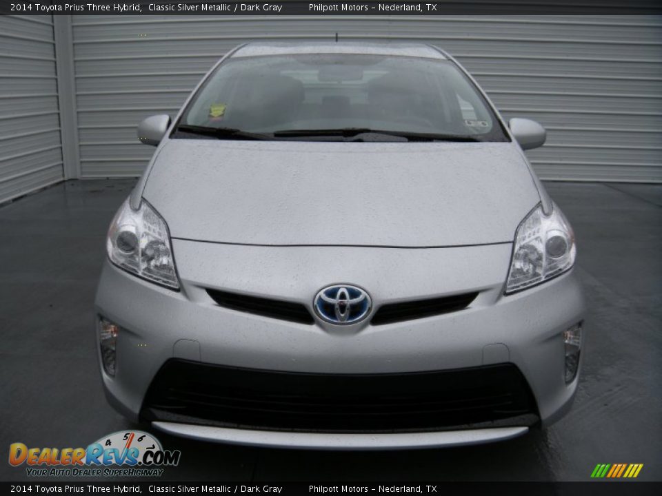 2014 Toyota Prius Three Hybrid Classic Silver Metallic / Dark Gray Photo #8