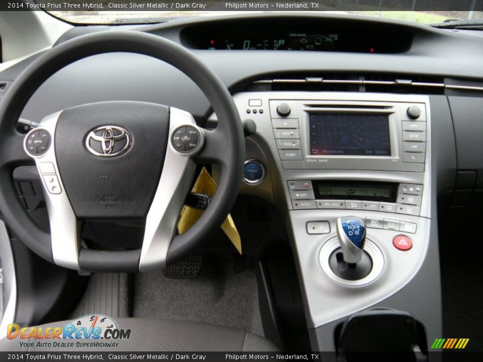 2014 Toyota Prius Three Hybrid Classic Silver Metallic / Dark Gray Photo #26