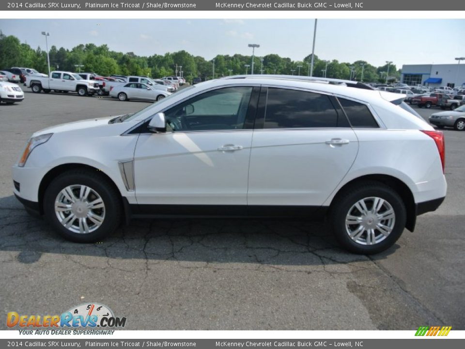 2014 Cadillac SRX Luxury Platinum Ice Tricoat / Shale/Brownstone Photo #3