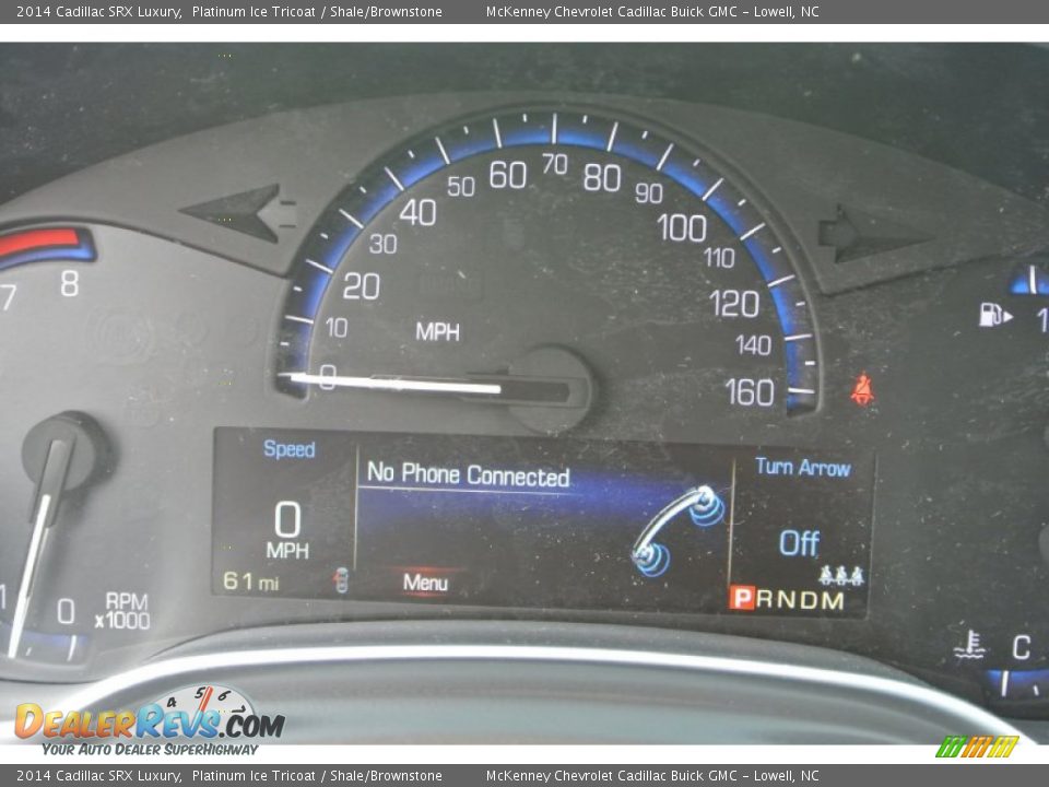 2014 Cadillac SRX Luxury Platinum Ice Tricoat / Shale/Brownstone Photo #16