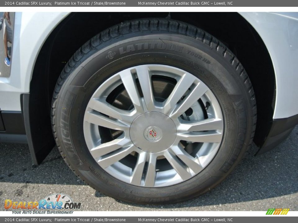 2014 Cadillac SRX Luxury Platinum Ice Tricoat / Shale/Brownstone Photo #21