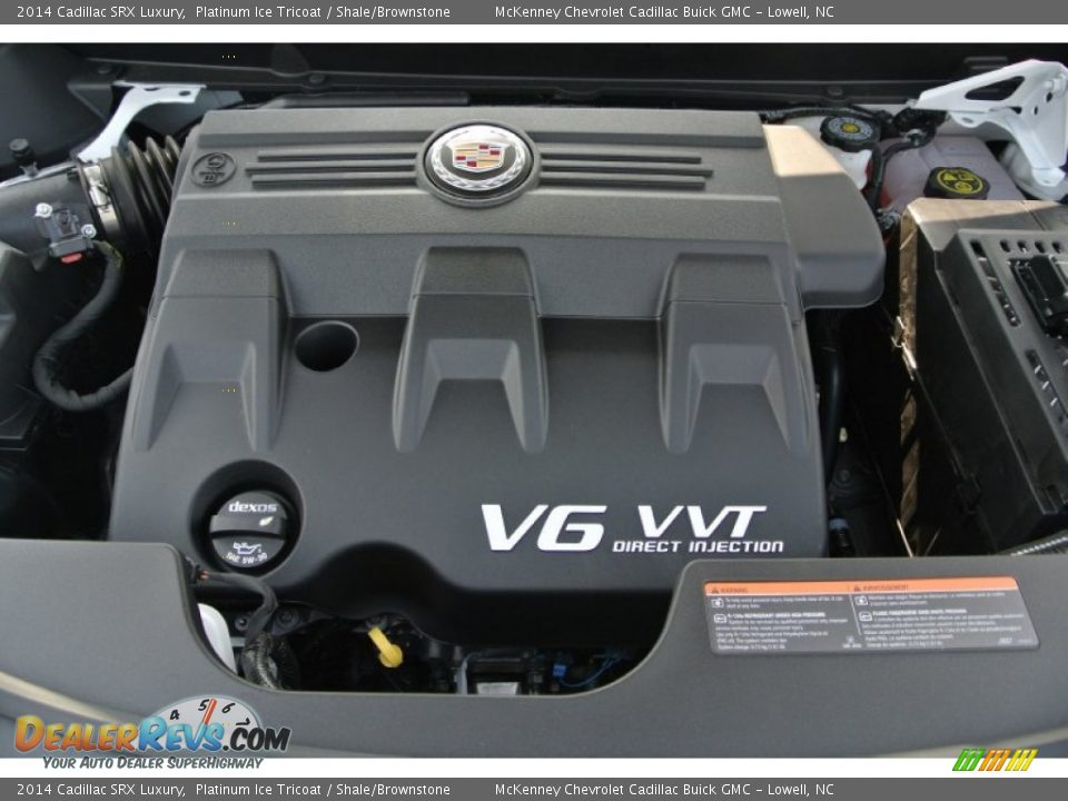 2014 Cadillac SRX Luxury Platinum Ice Tricoat / Shale/Brownstone Photo #22