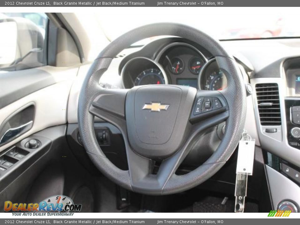 2012 Chevrolet Cruze LS Black Granite Metallic / Jet Black/Medium Titanium Photo #11