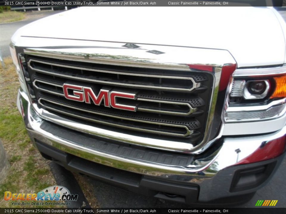 2015 GMC Sierra 2500HD Double Cab Utility Truck Summit White / Jet Black/Dark Ash Photo #2