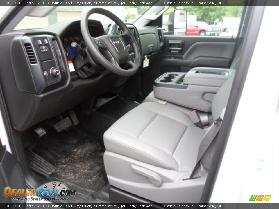 2015 GMC Sierra 2500HD Double Cab Utility Truck Summit White / Jet Black/Dark Ash Photo #4