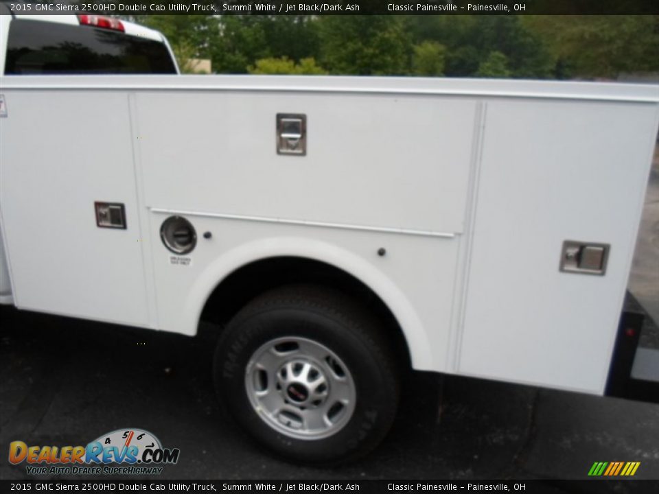 2015 GMC Sierra 2500HD Double Cab Utility Truck Summit White / Jet Black/Dark Ash Photo #7