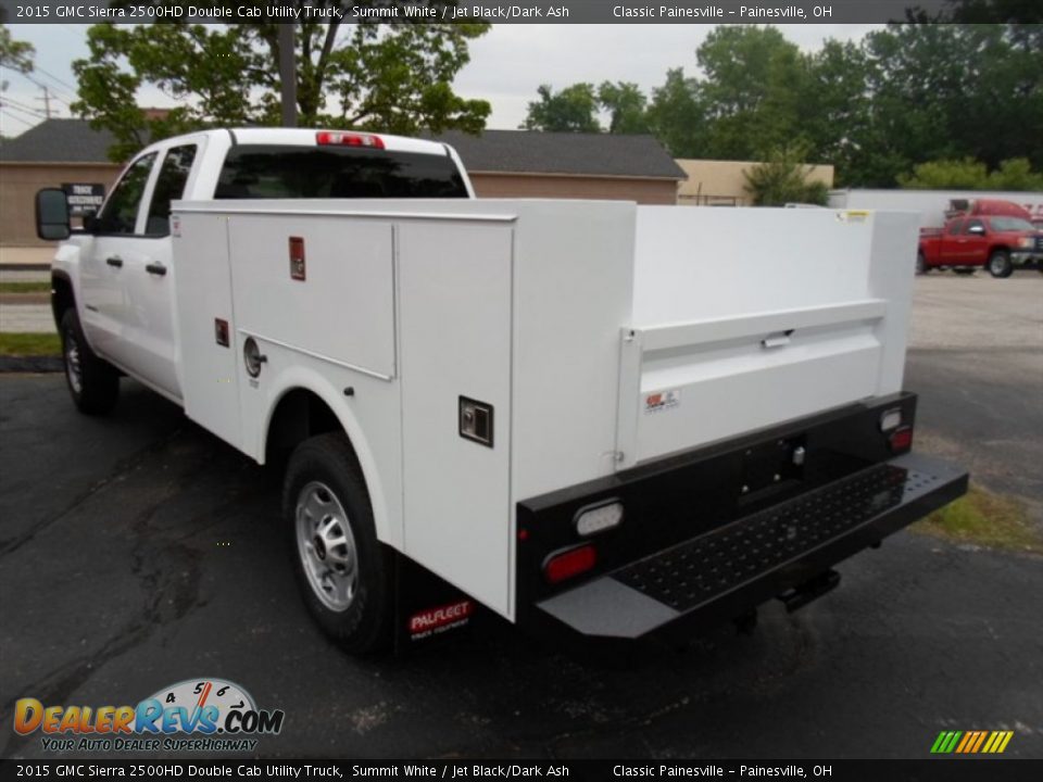 2015 GMC Sierra 2500HD Double Cab Utility Truck Summit White / Jet Black/Dark Ash Photo #9