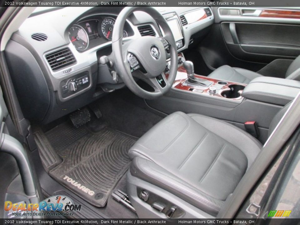 Black Anthracite Interior - 2012 Volkswagen Touareg TDI Executive 4XMotion Photo #5