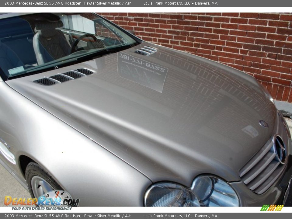 2003 Mercedes-Benz SL 55 AMG Roadster Pewter Silver Metallic / Ash Photo #31