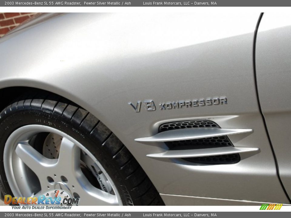 2003 Mercedes-Benz SL 55 AMG Roadster Pewter Silver Metallic / Ash Photo #34