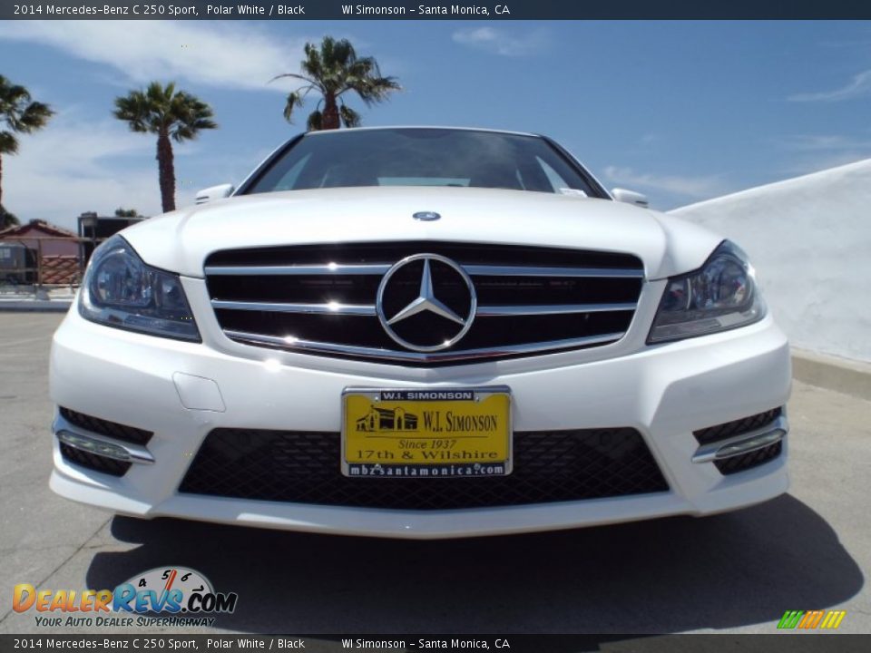 2014 Mercedes-Benz C 250 Sport Polar White / Black Photo #2
