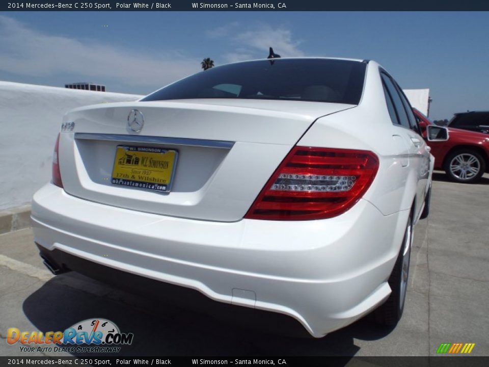 2014 Mercedes-Benz C 250 Sport Polar White / Black Photo #4