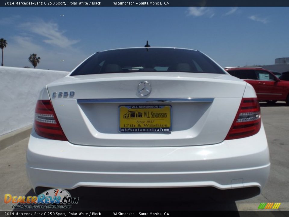 2014 Mercedes-Benz C 250 Sport Polar White / Black Photo #5