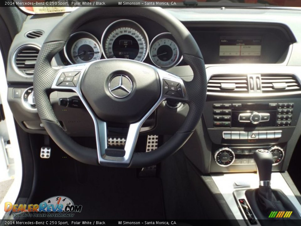 2014 Mercedes-Benz C 250 Sport Polar White / Black Photo #9