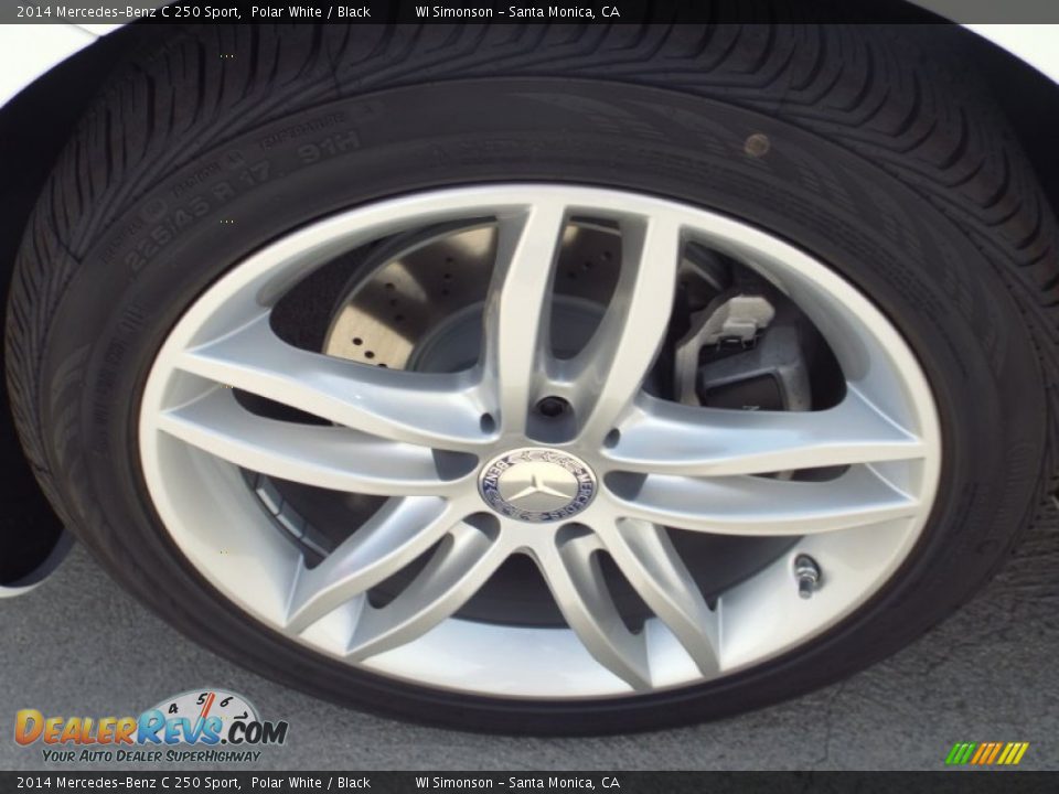 2014 Mercedes-Benz C 250 Sport Polar White / Black Photo #10