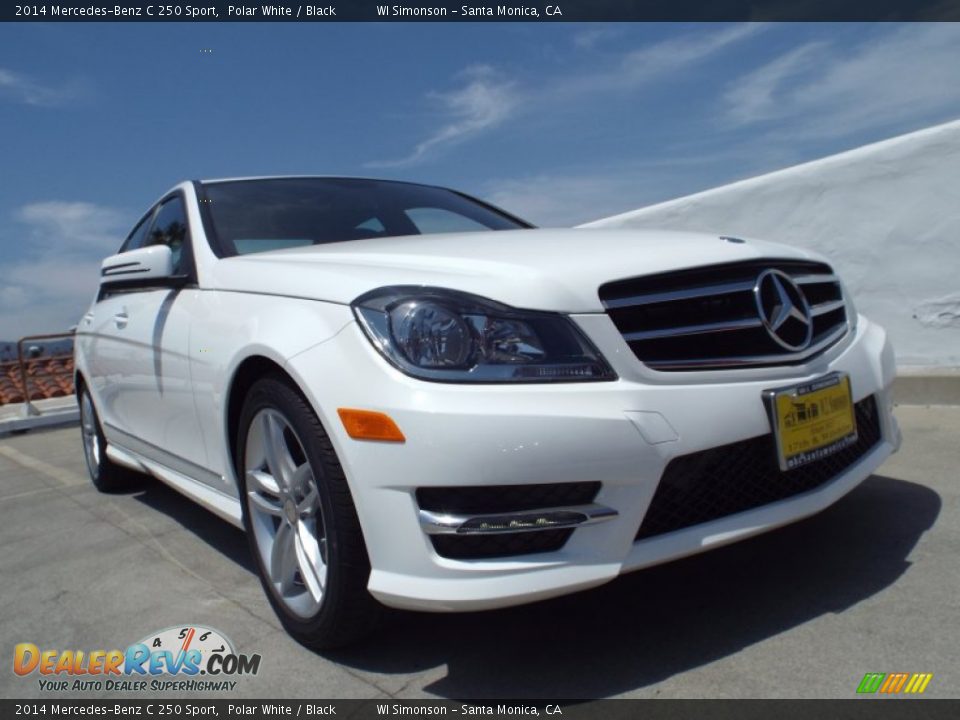 2014 Mercedes-Benz C 250 Sport Polar White / Black Photo #11