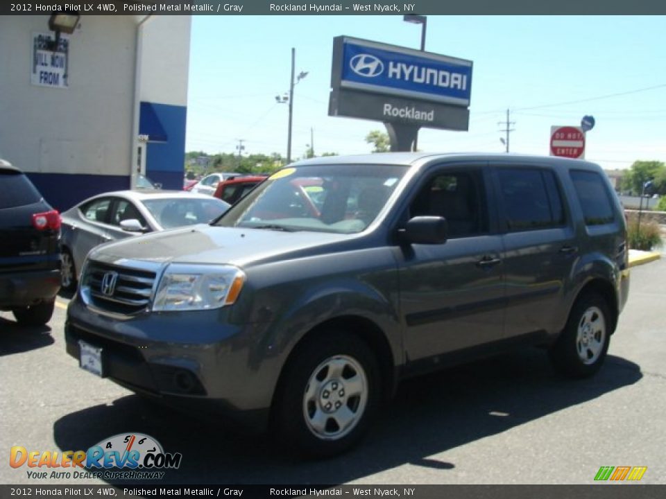 2012 Honda Pilot LX 4WD Polished Metal Metallic / Gray Photo #1