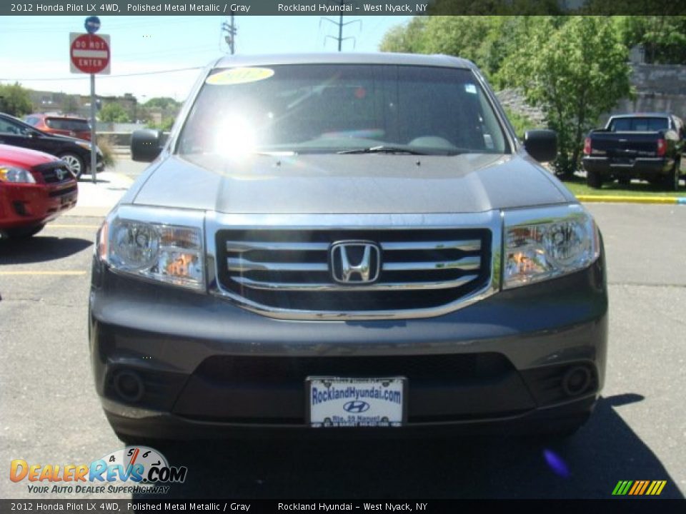 2012 Honda Pilot LX 4WD Polished Metal Metallic / Gray Photo #2