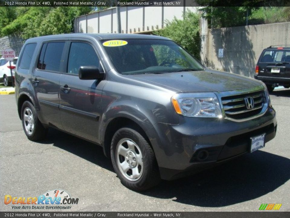 2012 Honda Pilot LX 4WD Polished Metal Metallic / Gray Photo #3